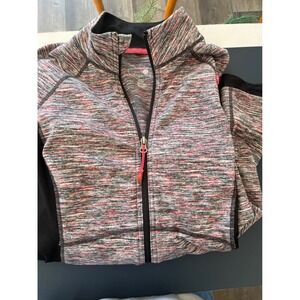 Tangerine Women's‎ M Athletic Track Jacket Full Zip Heathered Pink Black